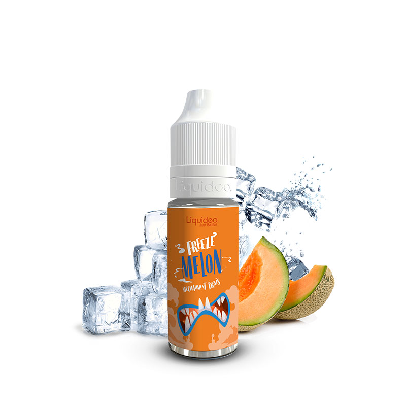 Flacon du eliquide Freeze Melon 10 ml de Liquideo, fabricant français de eliquide pour le vapotage.