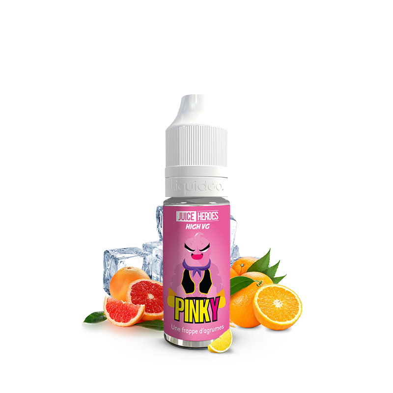 Flacon du eliquide Pinky de Liquideo, fabricant français de eliquide pour le vapotage..