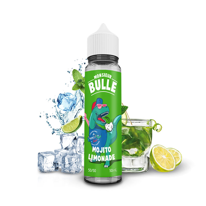 Photo du eliquide Mojito Limonade 50 ml - Monsieur Bulle de la marque française : Liquideo.