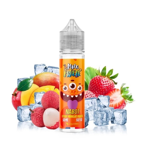 E-liquide Nabot 50 ml Multi Freeze Liquideo litchi mangue fraise frais