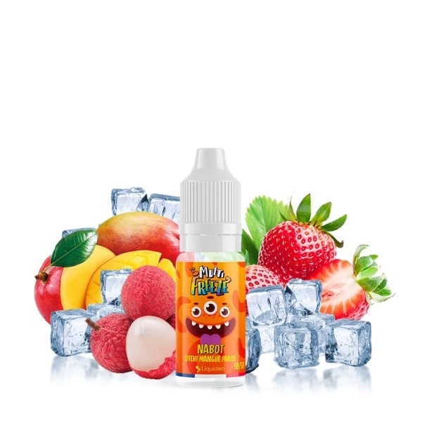 E-liquide Nabot Litchi Mangue Fraise 10 ml Liquideo Multi Freeze