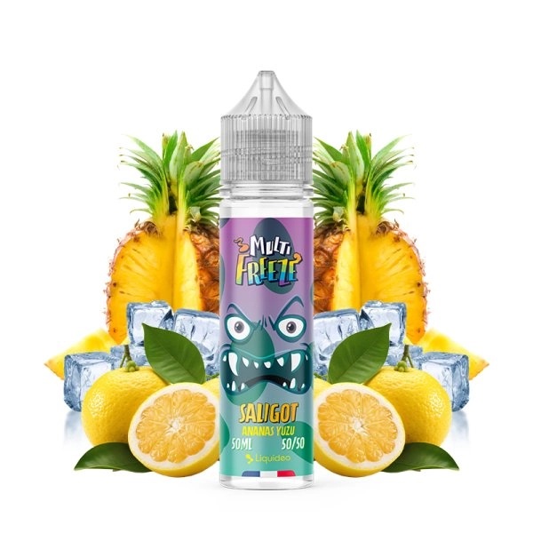 E-liquide Saligot 50 ml Multi Freeze Liquideo ananas yuzu frais