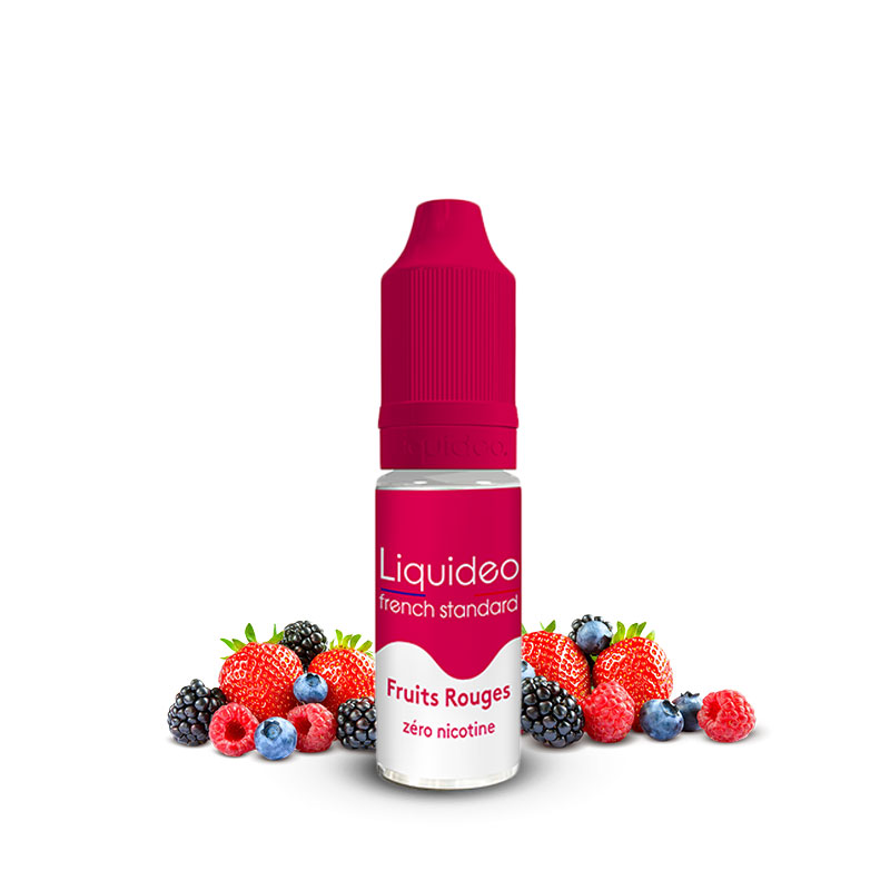 Flacon du eliquide Standard Fruits Rouges 10 ml de Liquideo, fabricant français de eliquide pour le vapotage.