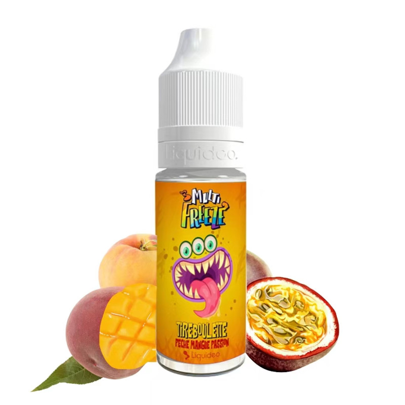 E-liquide Tireboulette Pêche Mangue Passion 10 ml Liquideo Multi Freeze