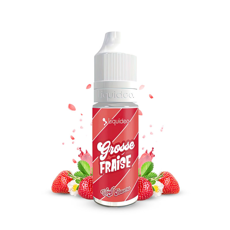 Photo du eliquide Grosse Fraise 10ml de la marque française : Liquideo.