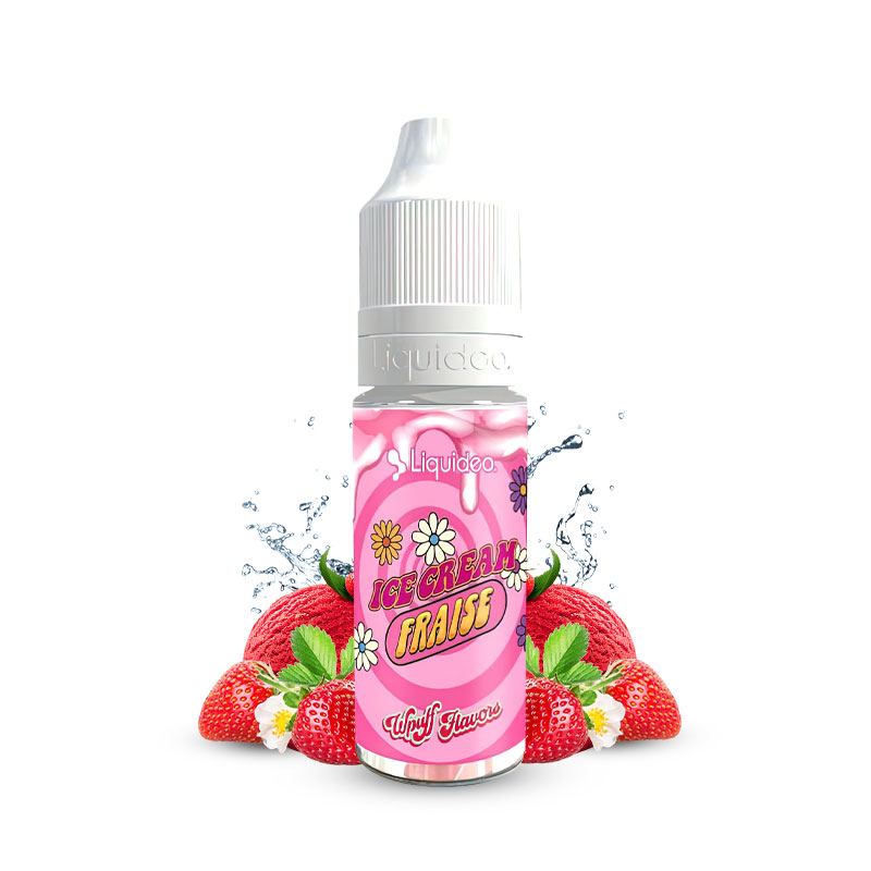 Photo du eliquide Ice Cream Fraise 10ml de la marque française : Liquideo.