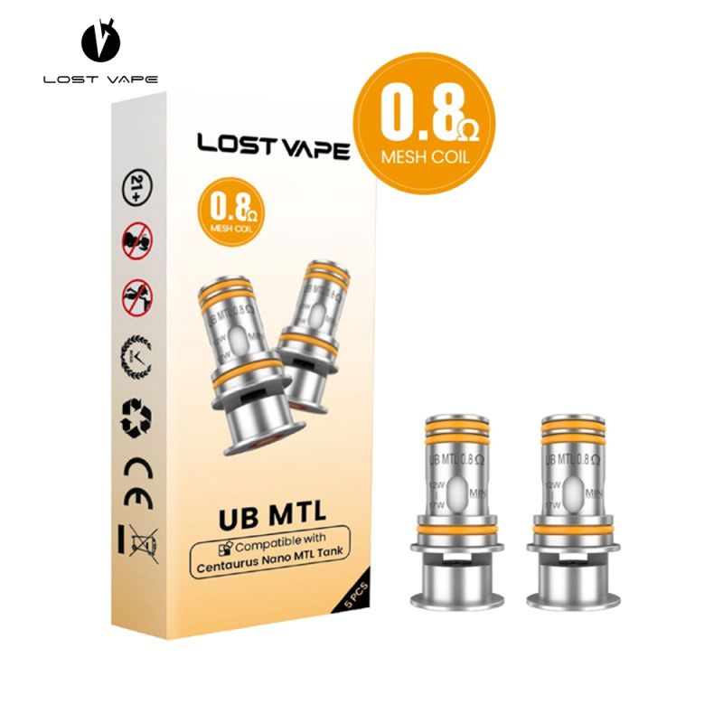 Résistances UB MTL Lost Vape pack de 5 pour Centaurus Nano MTL