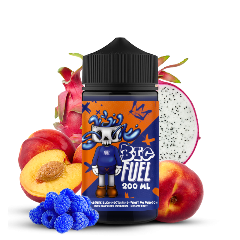 E‑liquide Framboise bleue Nectarine Fruit du Dragon 200 ml Big Fuel