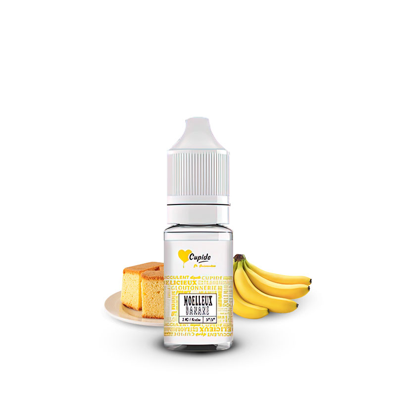 Eliquide Moelleux Banane 10ml de la gamme Cupide par la marque française Maison Fuel.