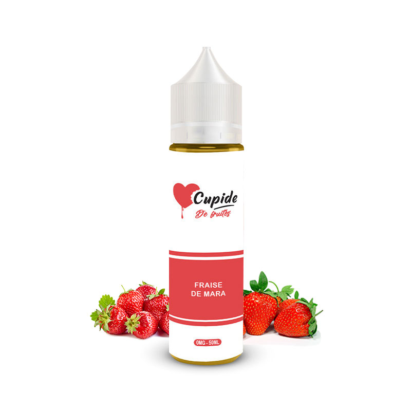 Eliquide Fraise de Mara 50ml de la gamme Cupide par la marque française Maison Fuel.