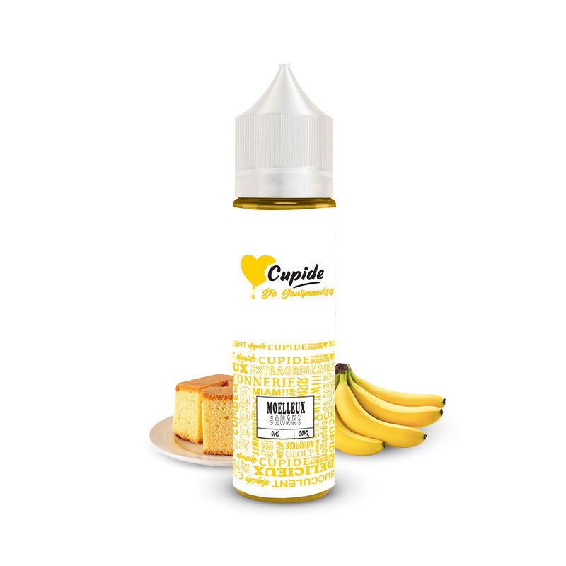 Eliquide Moelleux Banane 50ml de la gamme Cupide par la marque française Maison Fuel.