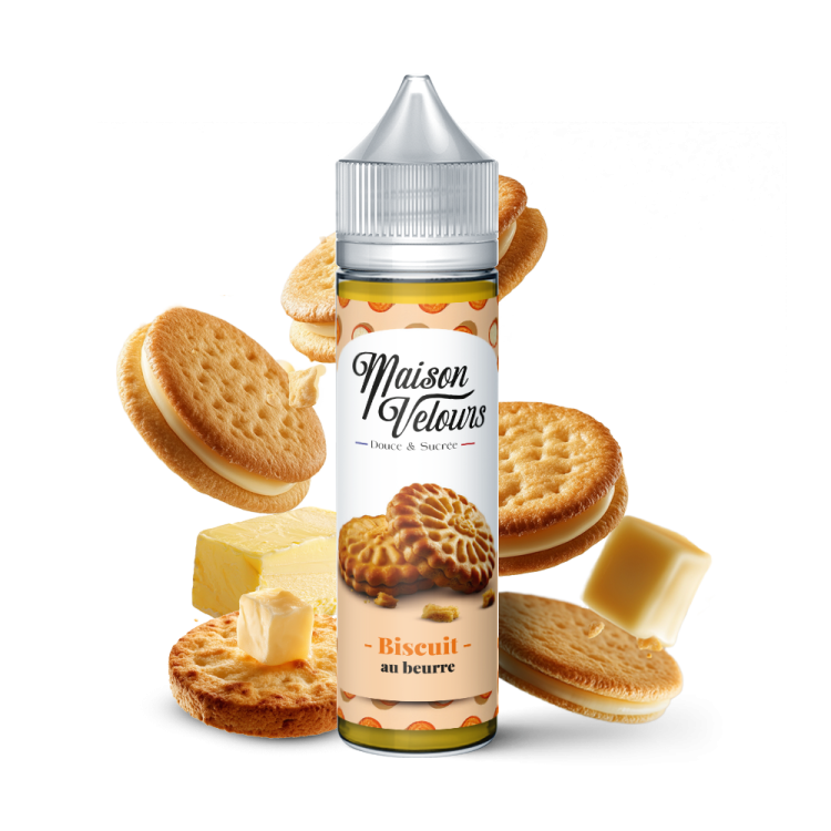 E-liquide Biscuit au Beurre 50ml Maison Velours saveur biscuit beurre doux