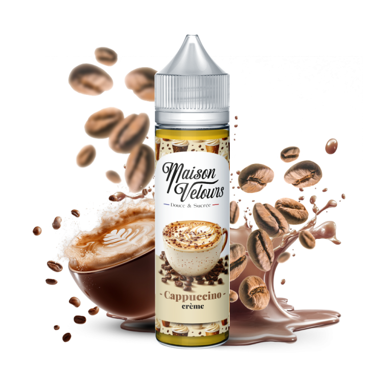 E-liquide Cappuccino Crème 50ml Maison Velours saveur café crème
