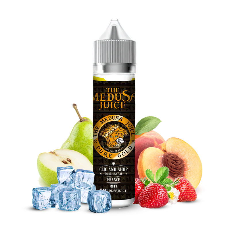 Photo du eliquide Pure Gold 50ml de la marque malaisienne : Medusa Juice.