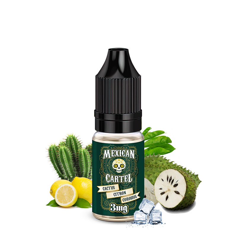 Photo du eliquide Cactus Citron Corossol 10ml de la marque française : Mexican Cartel.