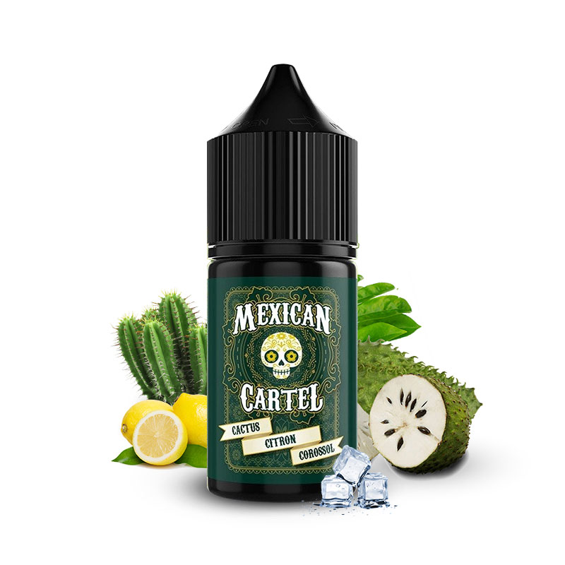 Photo du flacon de l'arôme concentré Cactus Citron Corossol 30ml fabriqué par Mexican Cartel.