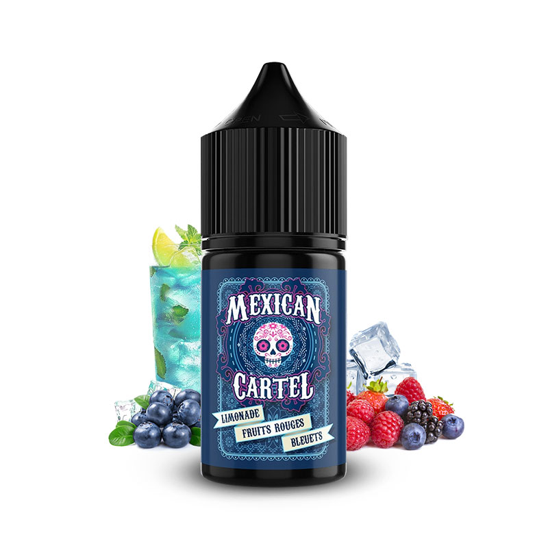 Photo du flacon de l'arôme concentré Limonade Fruits Rouges Bleuets 30ml fabriqué par Mexican Cartel.