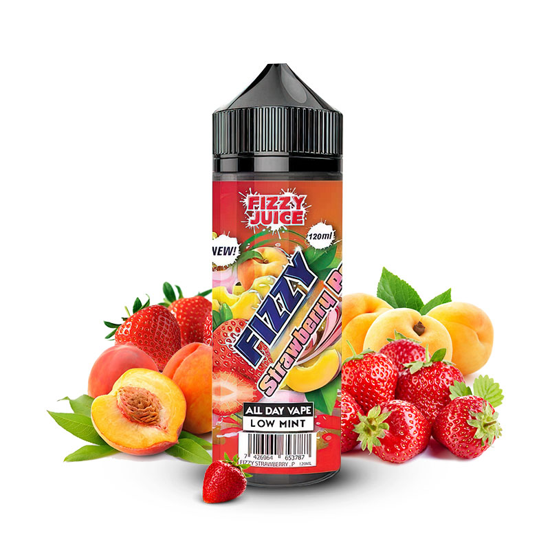 Photo du eliquide Strawberry Peach 100ml de la marque malaisienne : Fizzy.