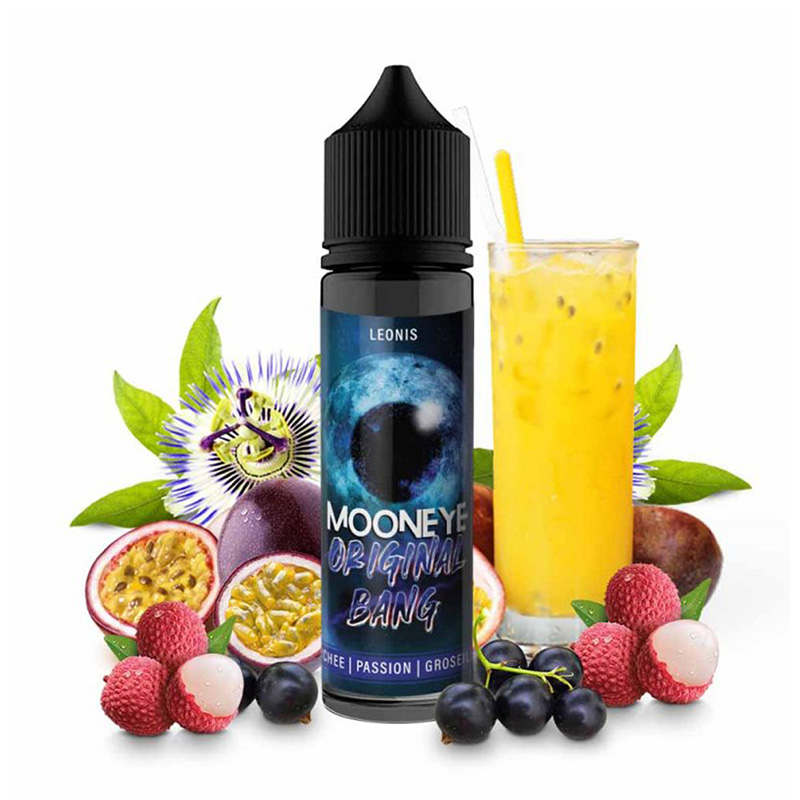 Photo du e-liquide Leonis 50ml de la marque française Mooneye.