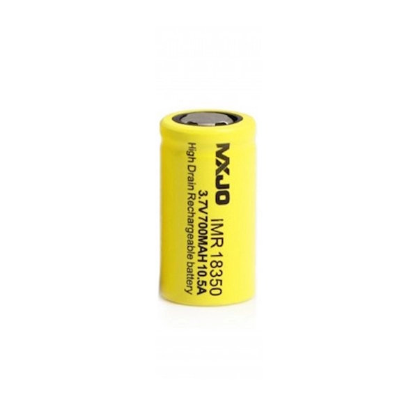 Photo de l'accumulateur pour cigarettes électroniques MXJO IMR 18350 700 mAh 10.5A