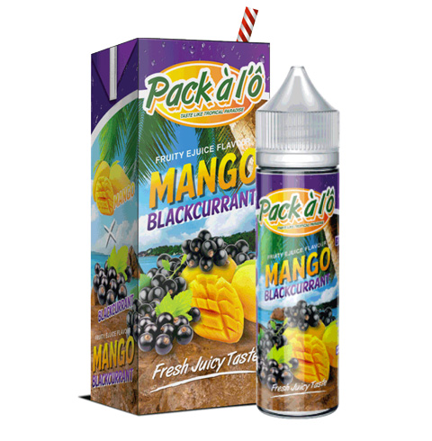 Eliquide Mango Blackcurrant de la marque malaisienne de e-liquides fruités : Pack à l'ô.