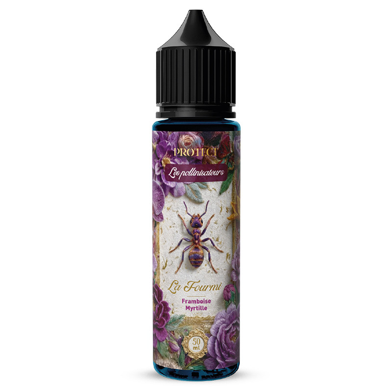 E-liquide La Fourmi 50ml Protect framboise myrtille Les Pollinisateurs
