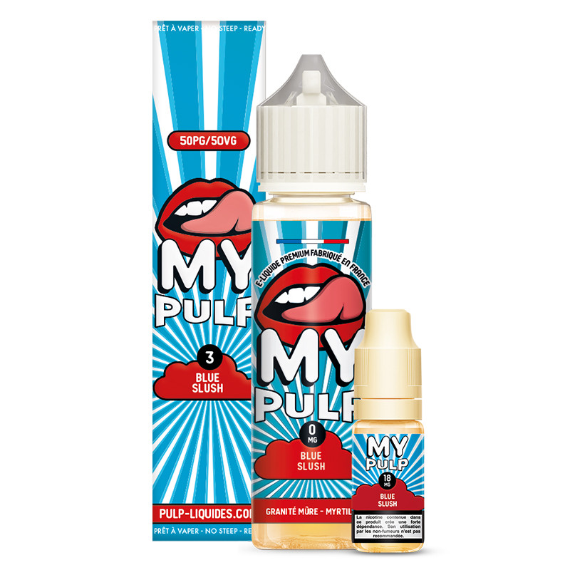 E-liquide Blue Slush 50 ml My Pulp framboise bleue mûre myrtille frais