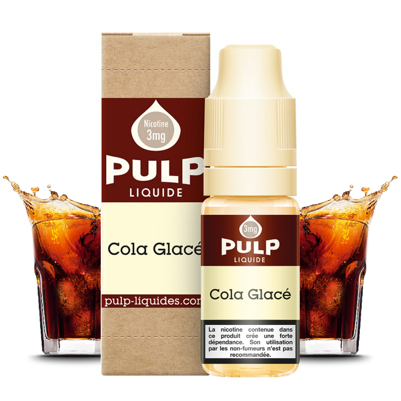 Flacon du eliquide Cola Glacé de Pulp, fabricant français de eliquide pour le vapotage..