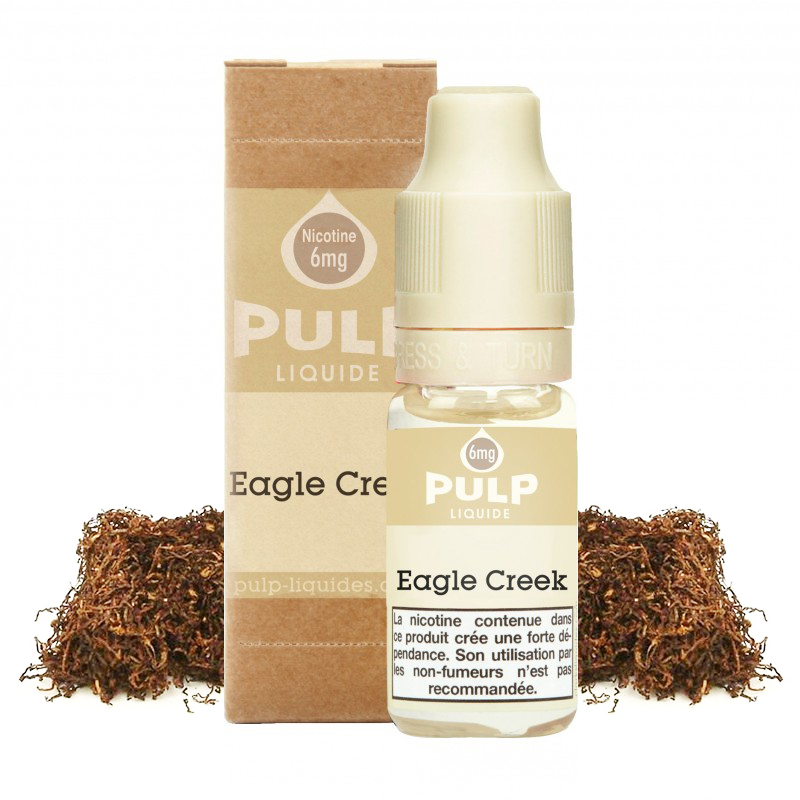 Flacon du eliquide Eagle Creek de Pulp, fabricant français de eliquide pour le vapotage..