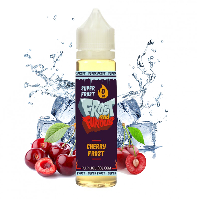 Flacon du eliquide Cherry Frost Super Frost 50 ml de Pulp, fabricant français de eliquide pour le vapotage.