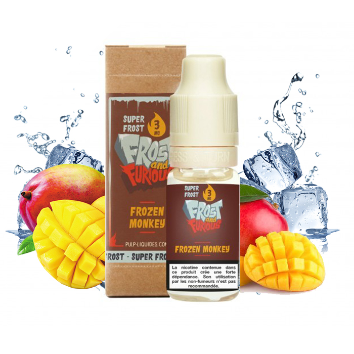 Flacon du eliquide Frozen Monkey Super Frost de Pulp, fabricant français de eliquide pour le vapotage.