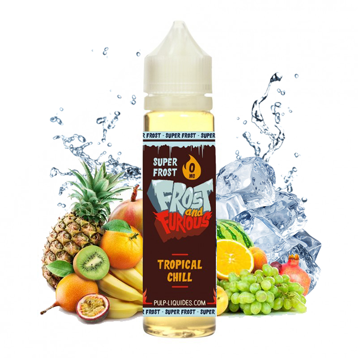 Flacon du eliquide Tropical Chill Super Frost 50 ml de Pulp, fabricant français de eliquide pour le vapotage.