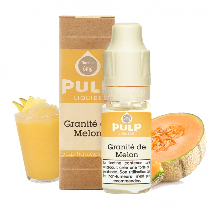 Flacon du eliquide Granité de Melon de Pulp, fabricant français de eliquide pour le vapotage..