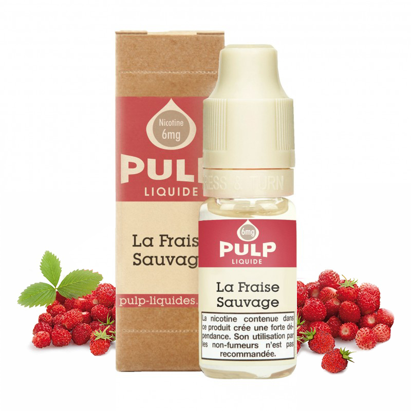 Flacon du eliquide La Fraise Sauvage de Pulp, fabricant français de eliquide pour le vapotage..