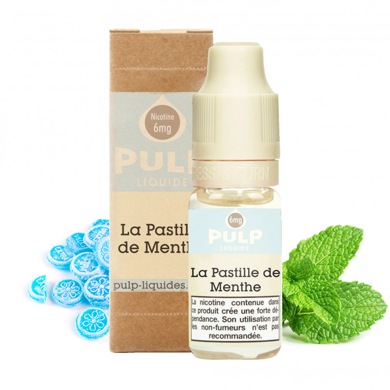 Flacon du eliquide La Pastille de Menthe de Pulp, fabricant français de eliquide pour le vapotage..