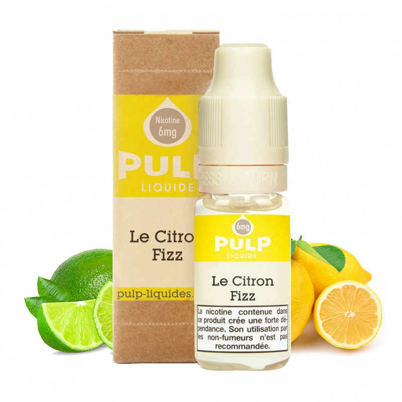 Flacon du eliquide Le Citron Fizz de Pulp, fabricant français de eliquide pour le vapotage..