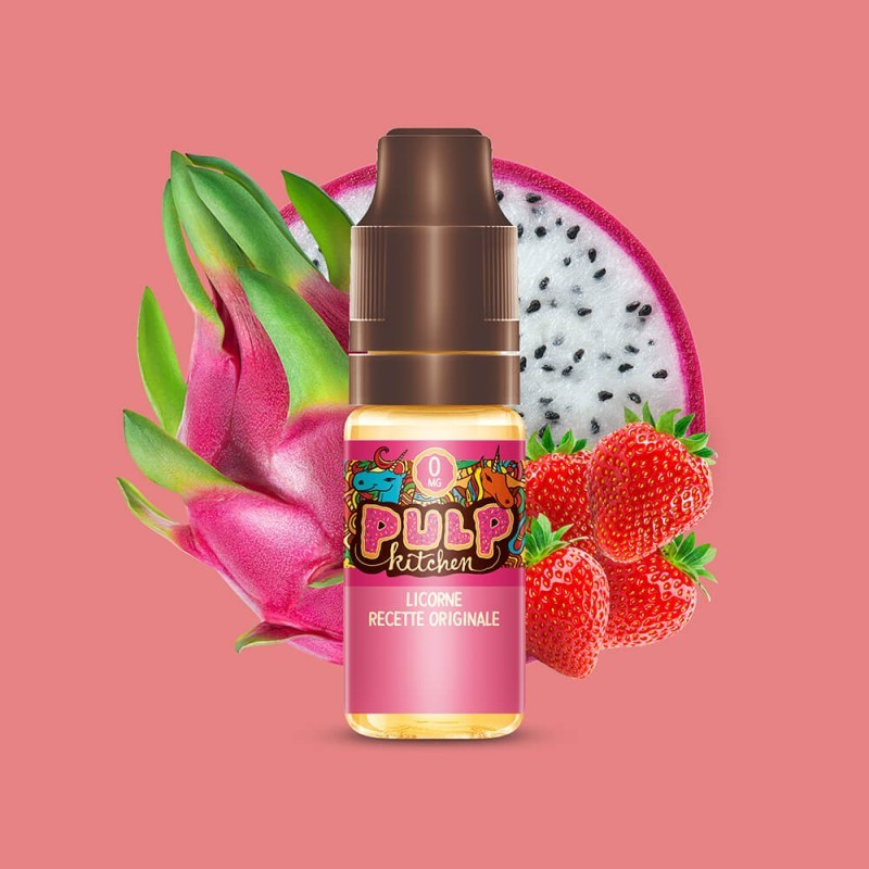 E-liquide Licorne Recette Originale 10 ml Pulp Kitchen fraise fruit du dragon