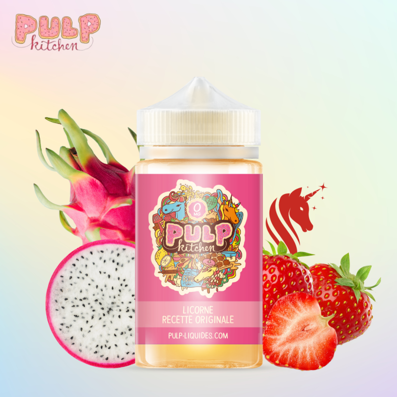 E-liquide Licorne Recette Originale 200 ml Pulp Kitchen fraise fruit du dragon