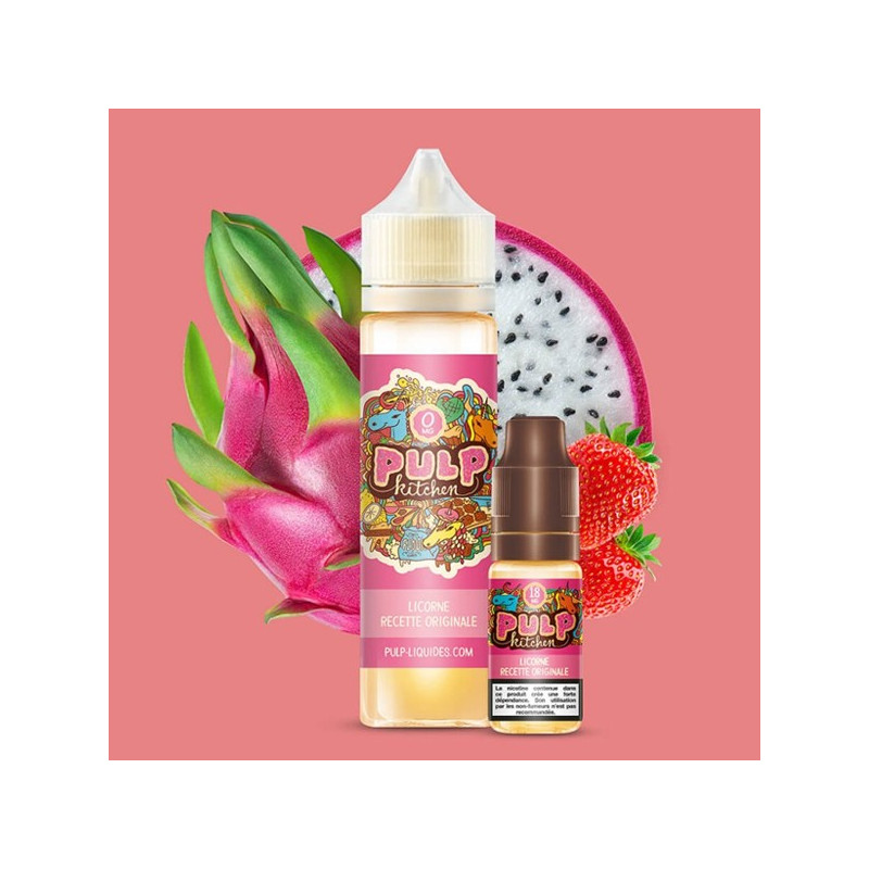 E-liquide Licorne Recette Originale 60 ml Pulp Kitchen fraise fruit du dragon