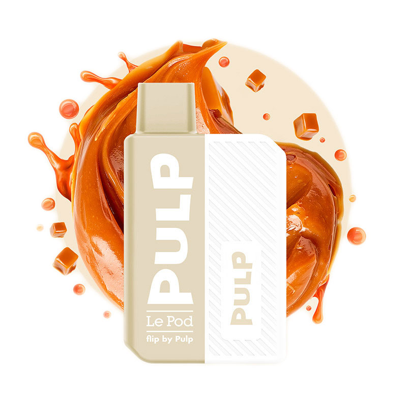 Photo du Starter Kit Caramel Le Pod Flip by Pulp en sel de nicotine.