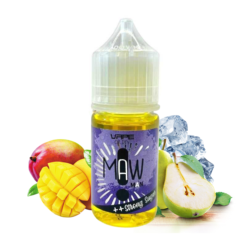 Photo du flacon de l'arôme Maw Man - Vape or DIY par Revolute et de ses parfums.