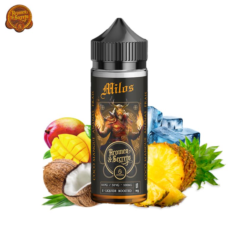 E-liquide Milos 100ml Arômes et Secrets Savourea coco ananas mangue frais