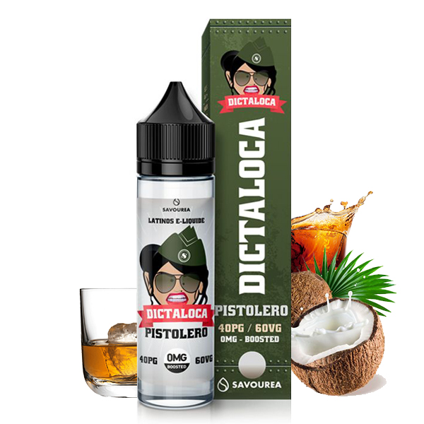 Photo du Pistolero 50 ml eliquide pour le vapotage de la marque française Dictaloca produite par Savourea.