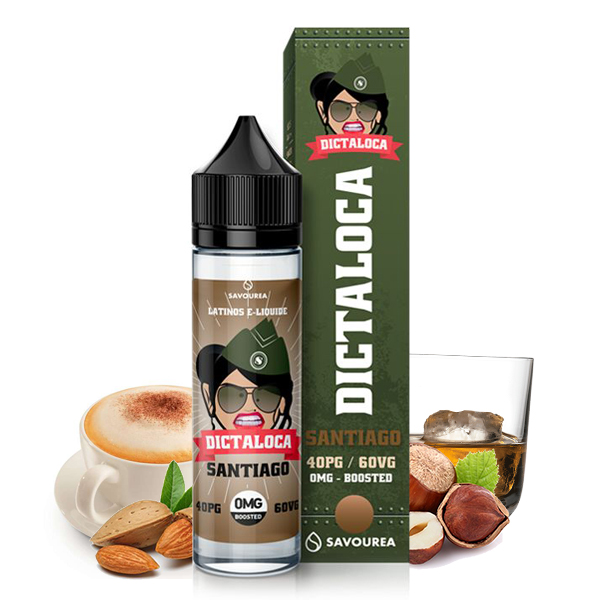 Photo du Santiago 50 ml eliquide pour le vapotage de la marque française Dictaloca produite par Savourea.