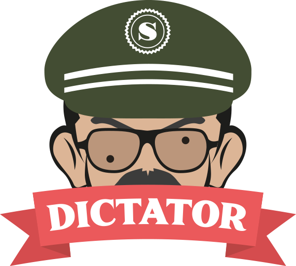 Logo de la marque française de e-liquides Dictator fabriqués par la société Savourea.