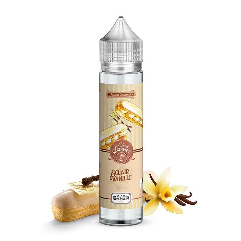 Photo du eliquide Eclair Vanille 50ml de la marque française : Le Petit Gourmet.