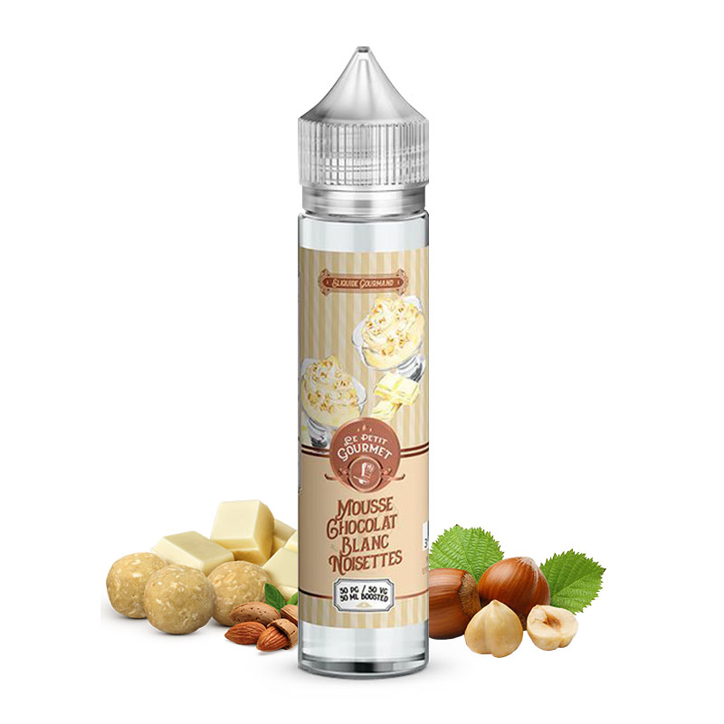 Photo du eliquide Mousse Chocolat Blanc 50ml de la marque française : Le Petit Gourmet.