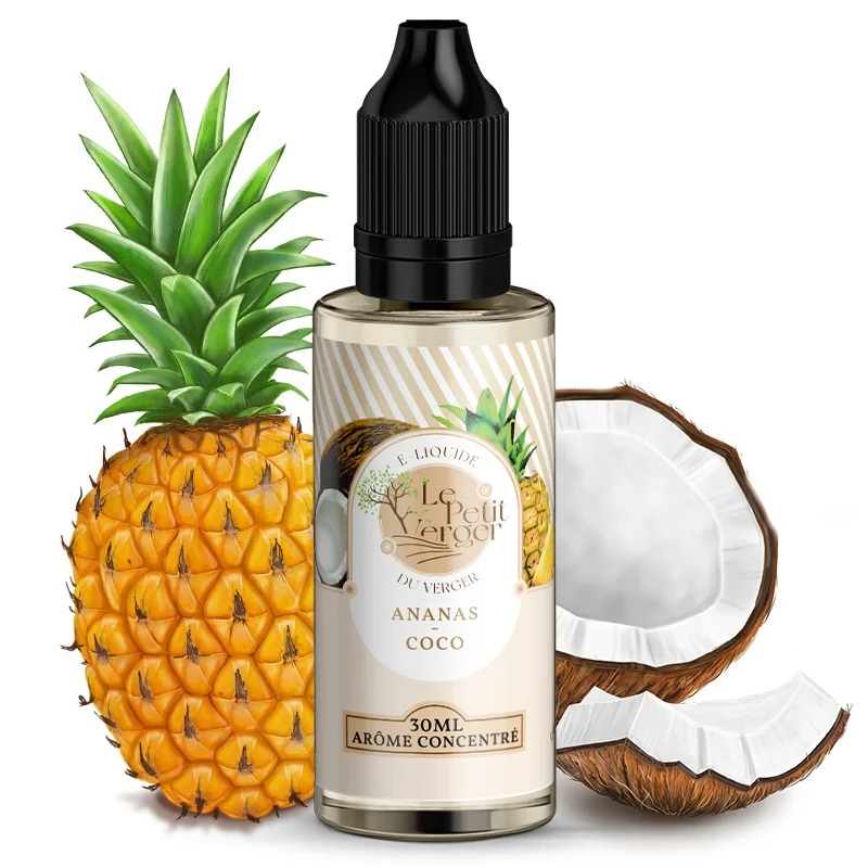 Photo de l'arôme concentré Ananas Coco 30 ml - Le Petit Verger