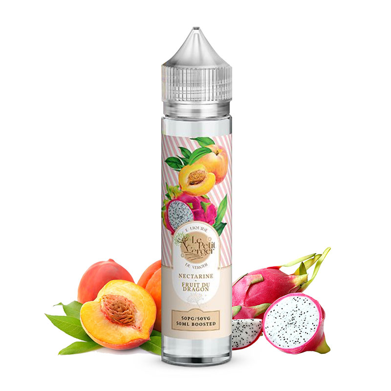 Photo du eliquide Nectarine Fruit du Dragon 50ml de la marque française : Le Petit Verger.