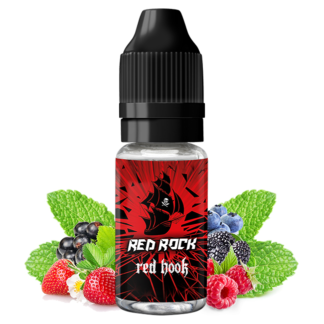 Photo du flacon du Red Hook 10 ml de Red Rock, Gamme de e-liquides de la marque française Savourea.